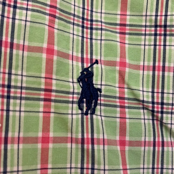 Ralph Lauren Custom Fit Green and Pink Plaid Long Sleeve Button Down Shirt XL - Picture 3 of 3